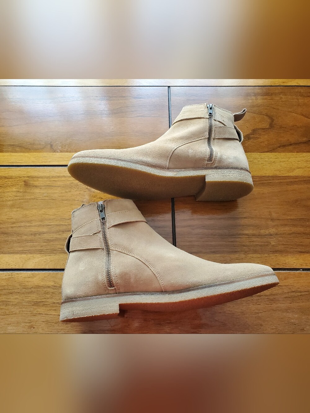 Men's Suede Ankle Zip Boots